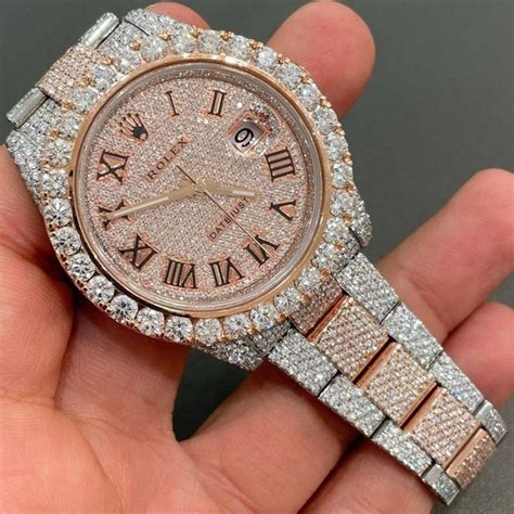 iced out fake watch|moissanite watches for men.